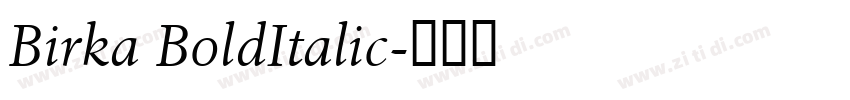 Birka BoldItalic字体转换